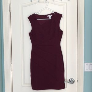 White House Black Market maroon dress